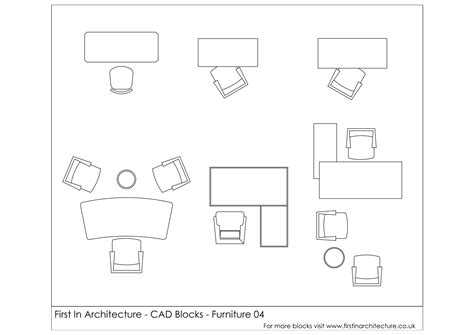 Free Cad Blocks Furniture Office Desks First In Architecture