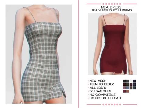 Ts4 Mia Dress Los Sims 4 Download Simsdomination In 2021 Sims 4