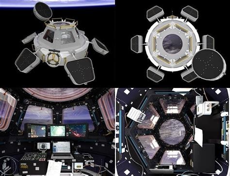 3d Model Iss Cupola Module Interior And Exterior Vr Ar Low Poly