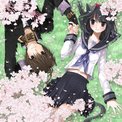Anime Art Anime Couple Romantic Love Sweet Cat Boy