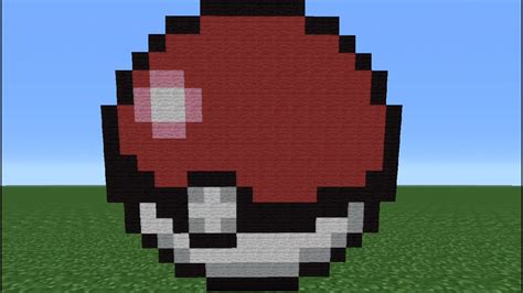 Minecraft Tutorial How To Make A Pokeball Youtube