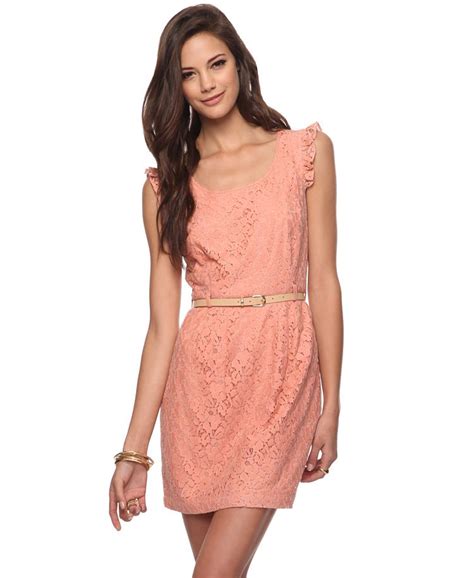 dresses women forever 21 peach lace dress coral lace dresses belted lace dress