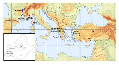 Map Showing Locations Of The Asia Minor Greek Cities Phokaia And