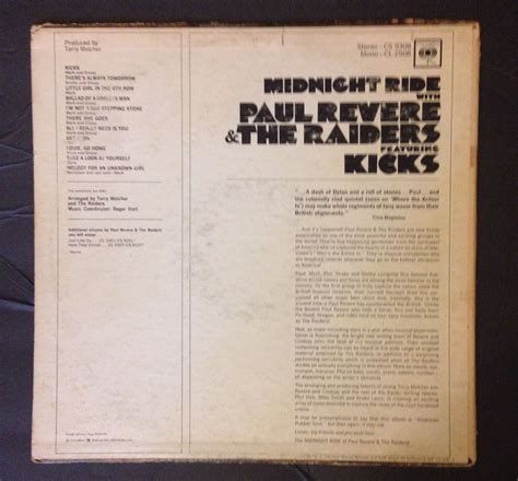 Midnight Ride With Paul Revere And The Raiders Ft Kicks Vinyl Lp Ebay