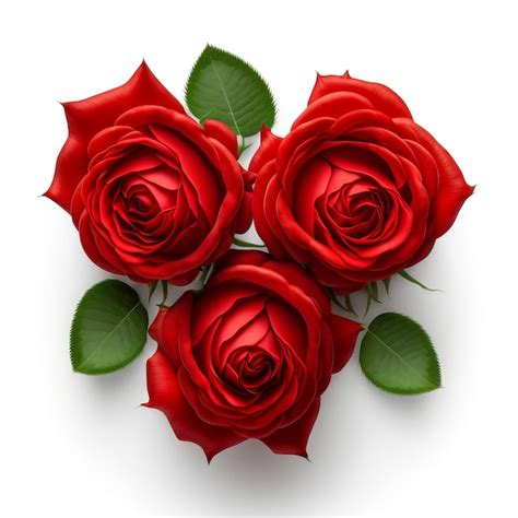 Premium Photo Red Rose Flowers Isolated On White Background