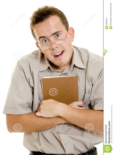 Funny Man In Glasses With A Book Stock Photo Image Of