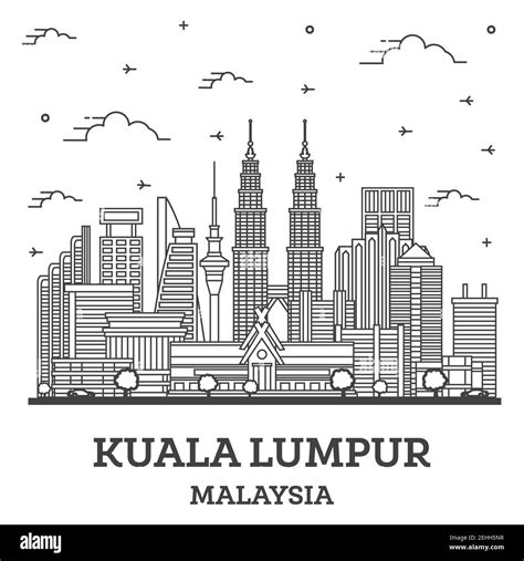 Kuala Lumpur Skyline People Stock Vector Images Alamy