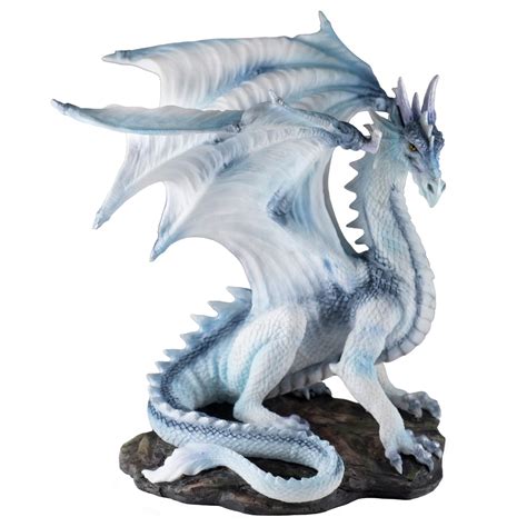 Elder Draconis White Dragon Figurine Statue 7.5