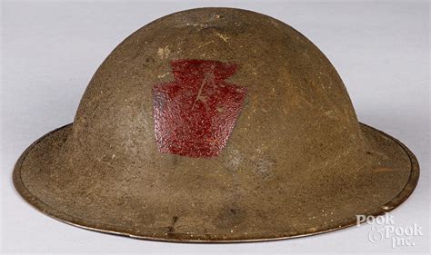 Us Wwi Doughboy Helmet 28th Division Sold At Auction On 9th February