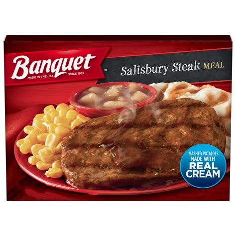 Banquet Classic Salisbury Steak Frozen Single Serve Meal 1188 Ounce