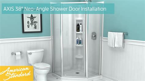 How To Install American Standard Axis™ 38 Neo Angle Shower Door Youtube