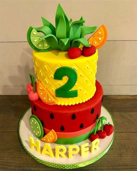 Tutti Frutti Birthday Cake Fruit Birthday Party Fruit Birthday