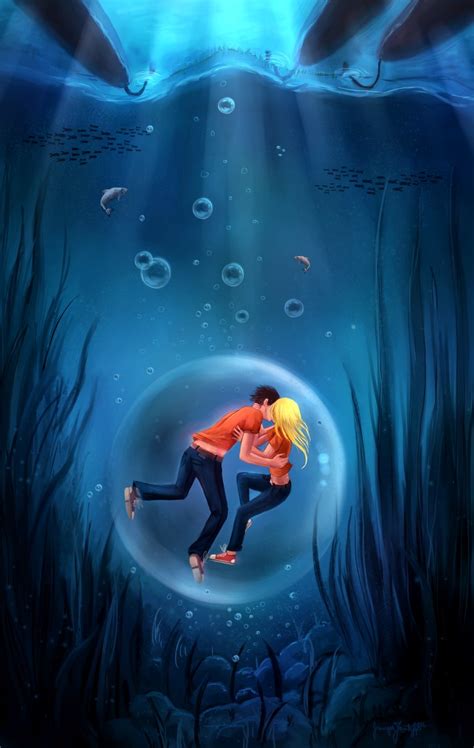 Underwater Kiss Percy Jackson And Annabeth Chase Fan Art 25114288 Fanpop
