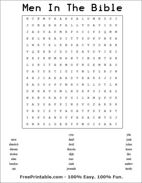 Free Print Bible Crossword Puzzle Bing
