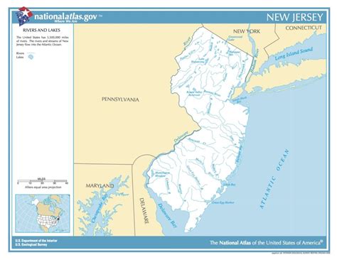 Map Of New Jersey Rivers And Lakes Picryl Public Domain Media