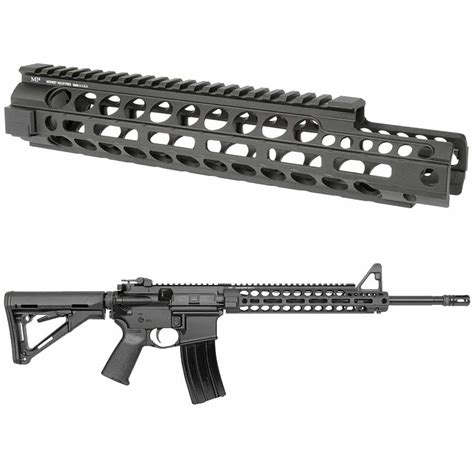 Midwest Industries AR Two Piece Mid Length Extended Free Float M LOK Handguard Forend Forearm