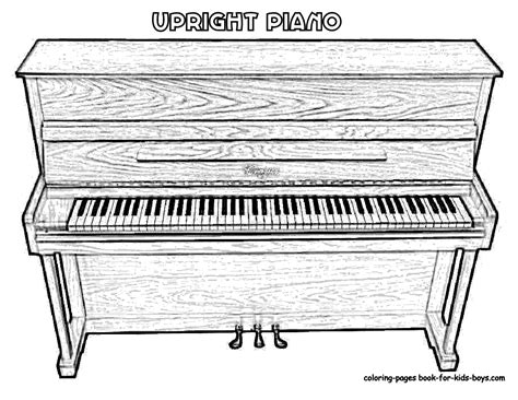Compositions for different skill levels. Piano coloring pages to download and print for free
