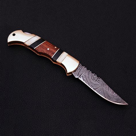 Lockback Folding Pocket Knife Black Forge Knives Touch Of Modern