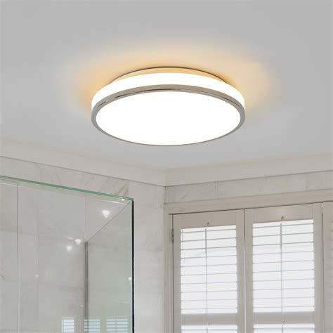 Lyss Led Bathroom Ceiling Light With Chrome Frame Uk