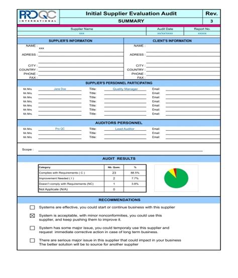 Free 11 Supplier Evaluation Forms In Ms Word Pdf