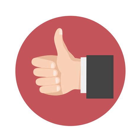 Thumbs Up Iconvector Symbol In Flat Style 626123 Vector Art At Vecteezy