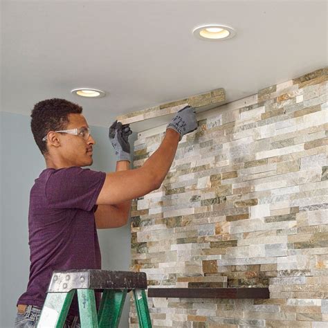 How To Install A Faux Stone Interior Accent Wall
