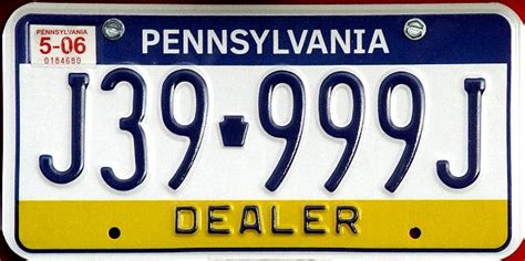 Pennsylvania License Plate Image