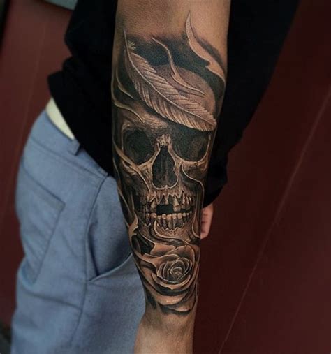 Half Sleeve Tattoos Forearm Skulls