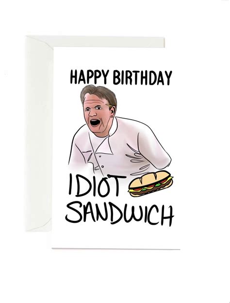 gordon ramsay birthday card etsy birthday cards happy birthday meme cards