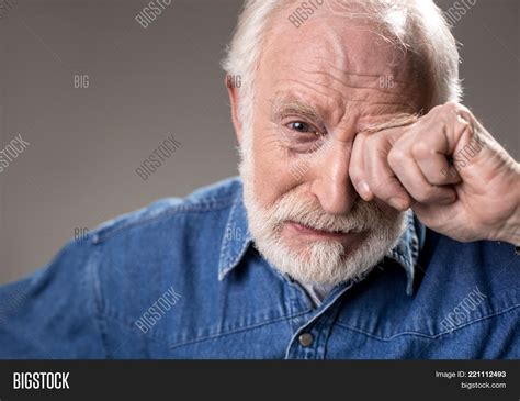 Portrait Upset Old Man Image And Photo Free Trial Bigstock