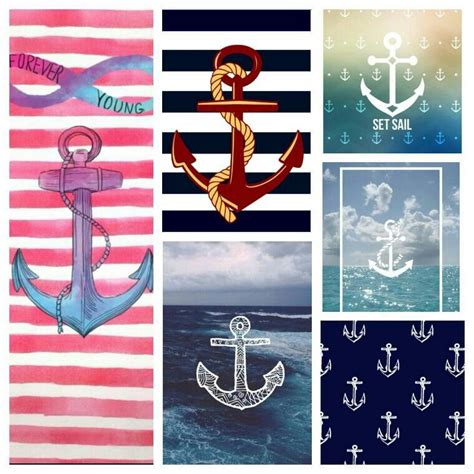An Image Of Anchors And Stripes On The Beach With Watercolors In Its