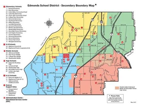 Secondary School Boundary Map Edmonds School District