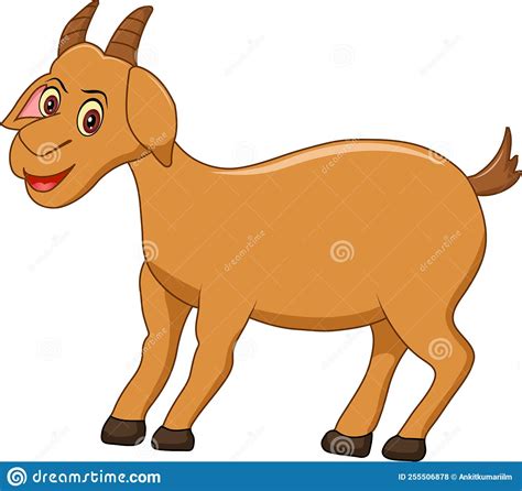 A Smiling Goat Vector Illustration Graphic Stock Vector Illustration
