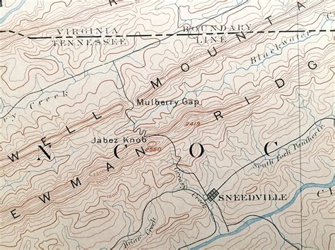 Antique Jonesville Virginia 1891 Us Geological Survey Etsy