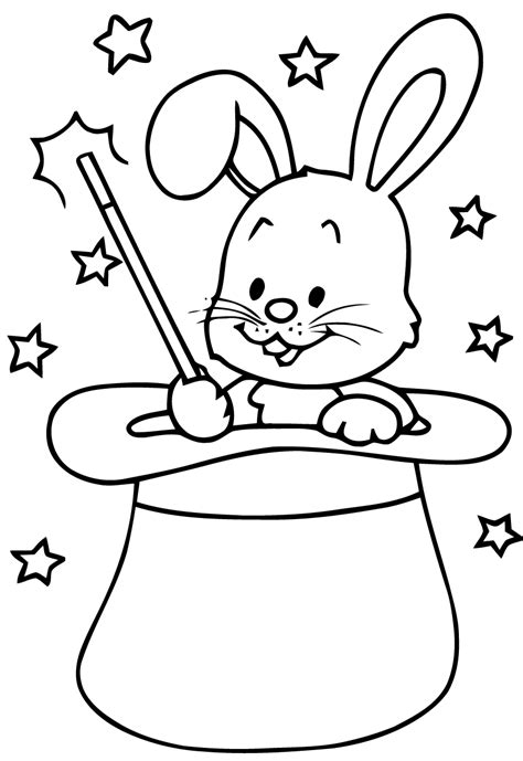 Dessins de lapins à imprimer pour le coloriage : coloriage lapin carotte