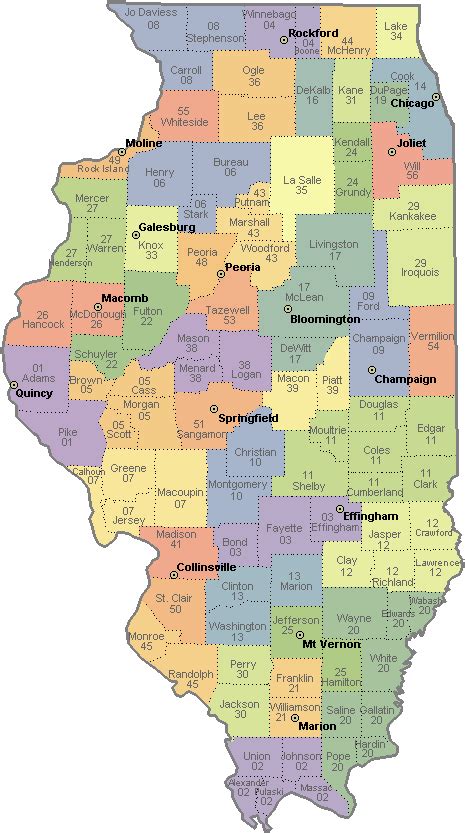 Illinois Zip Code Map By County United States Map