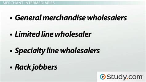 Wholesale Intermediaries Definition Types And Examples Lesson