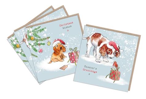 4 Quality Christmas Cards 2 Design 4 Cards Springer And Etsy