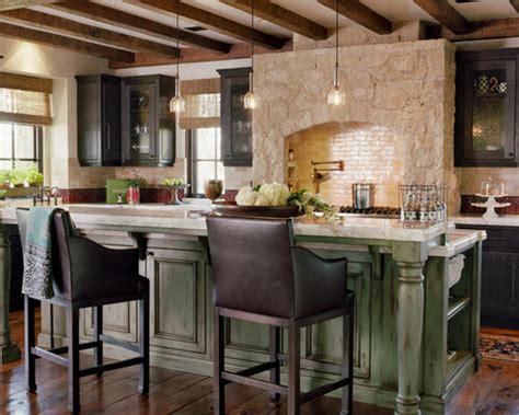 This cheery green island seats two people for morning coffee and casual meals. Green Kitchen Island Home Design Ideas, Pictures, Remodel ...