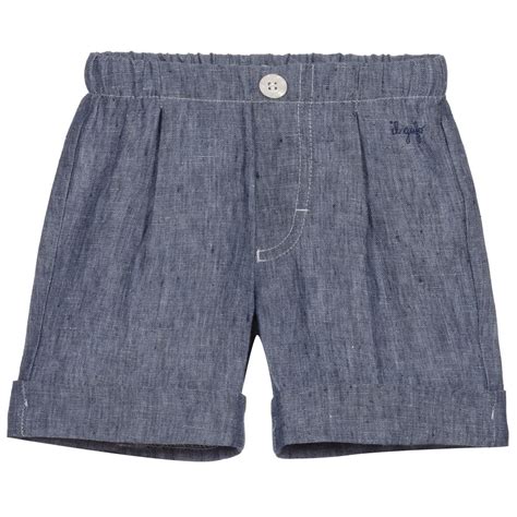 Il Gufo Boys Blue Linen Shorts Childrensalon