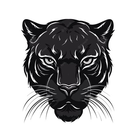 Premium Vector Panther Head Logo Design Abstract Drawing Panther Face