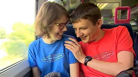 platform shoes couple s bid to step out on all britain s railway stations bbc news