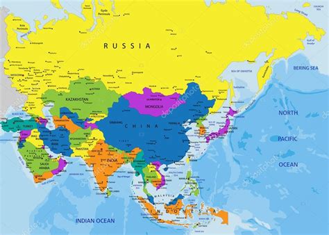 Mapa Político De Asia Mapa