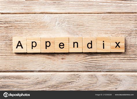 Prose explanations that supplement the main text an appendix that consists mainly of prose requires no special formatting. Appendix Word Written Wood Block Appendix Text Table Concept — Stock Photo © snegok1967 #212330226