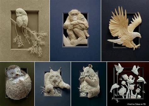 Paper Sculpture Art By Calvin Nicholls Creations Papier