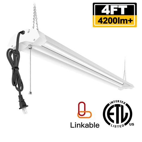 Antlux Linkable 4ft Led Shop Lights For Garage 40w 4800lm 5000k 4