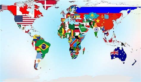 The Top 10 Largest Countries In The World By Area Size Flags Of The