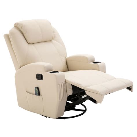 Onlinegymshop Living Room Recliner Massage Chair Cream