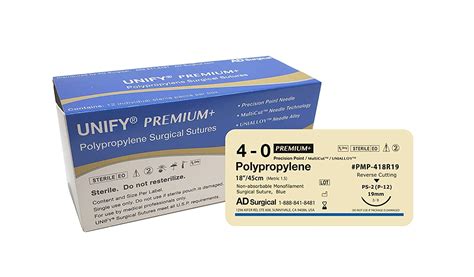 Unify Premium Polypropylene Surgical Sutures Size 40 18