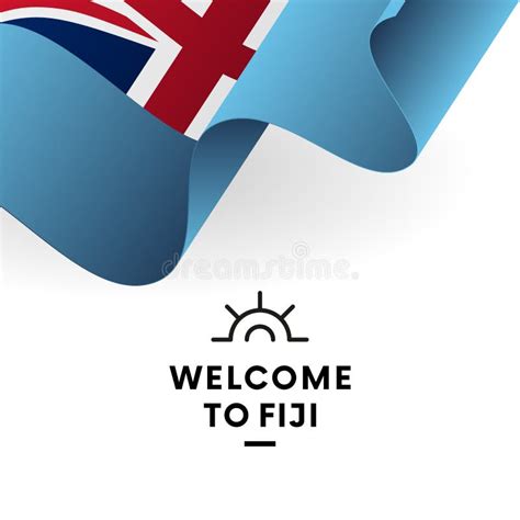Welcome To Fiji Fiji Flag Patriotic Design Vector Illustration